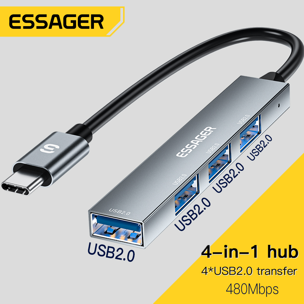 Type C Multiport Adapter - Essager 4 in 1 USB C