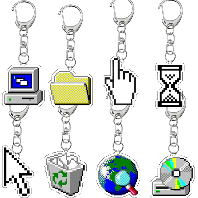 Tech Keychain Accessories - Portachiavi in Acrilico Creativo con Stampa