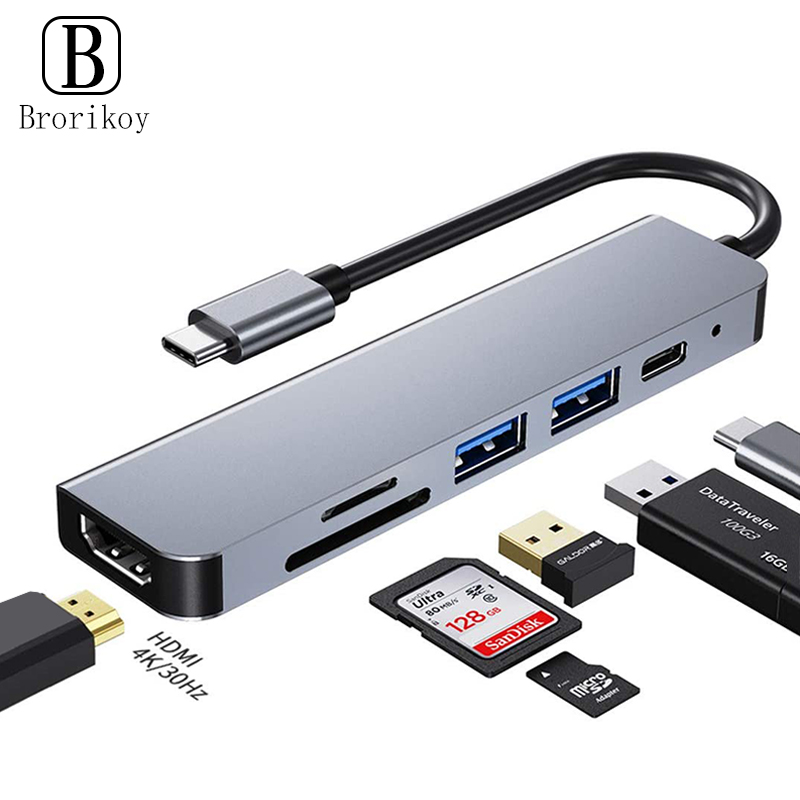 Type C Multiport Adapter - Docking station 6 in 1 PD